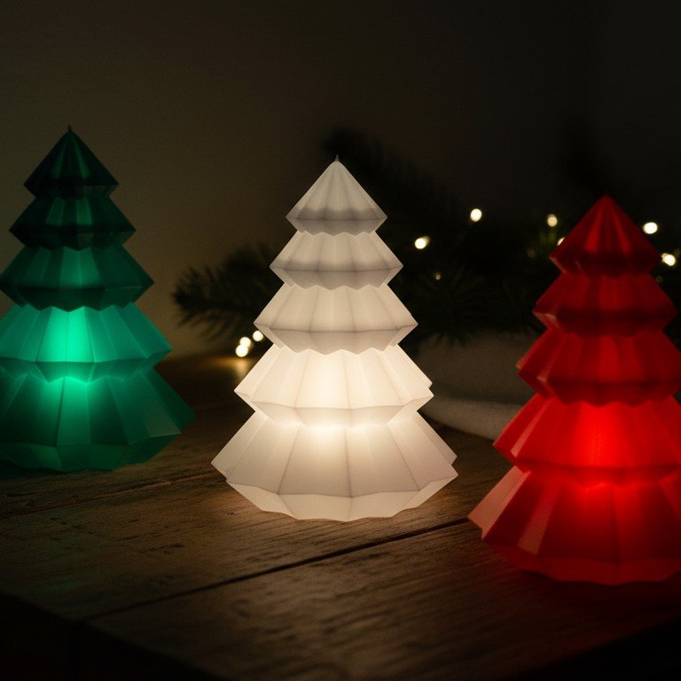 Juletr med LED lys